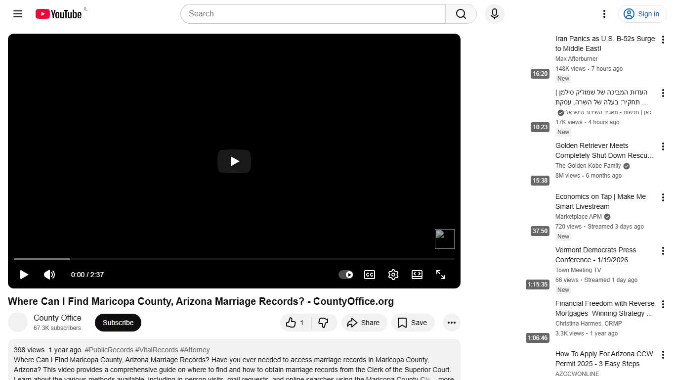 Where Can I Find Maricopa County, Arizona Marriage Records? - CountyOffice.org - YouTube